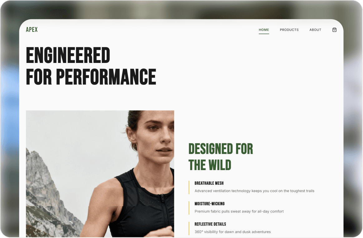 use case of ai generated service website from Wegic AI