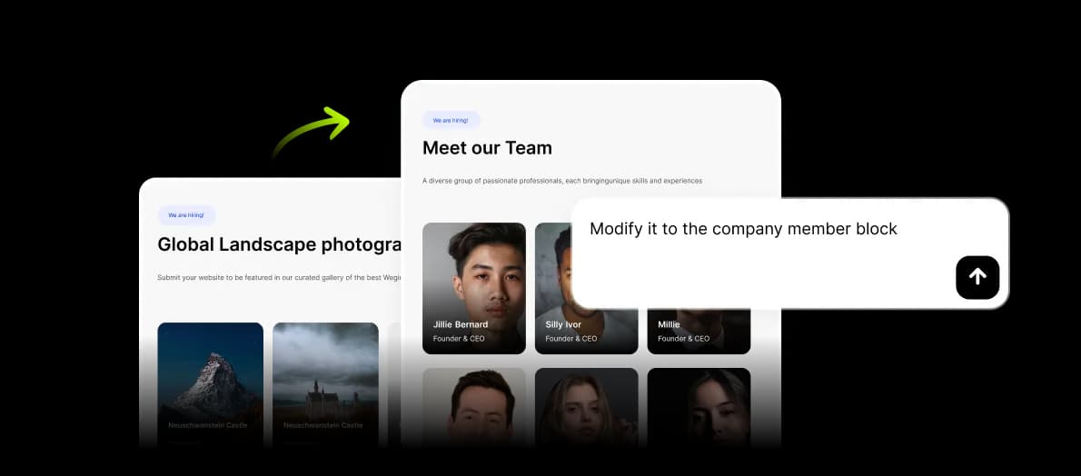 add necessary features to website using Wegic's AI film website builder