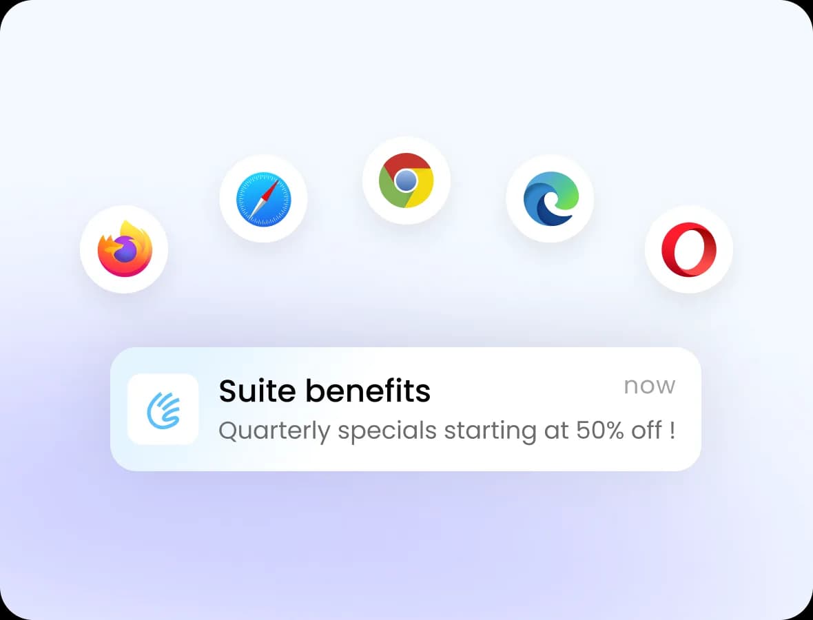 Website mit Push-Benachrichtigungen erstellen, die mit verschiedenen Browsern kompatibel sind, in Wegic AI