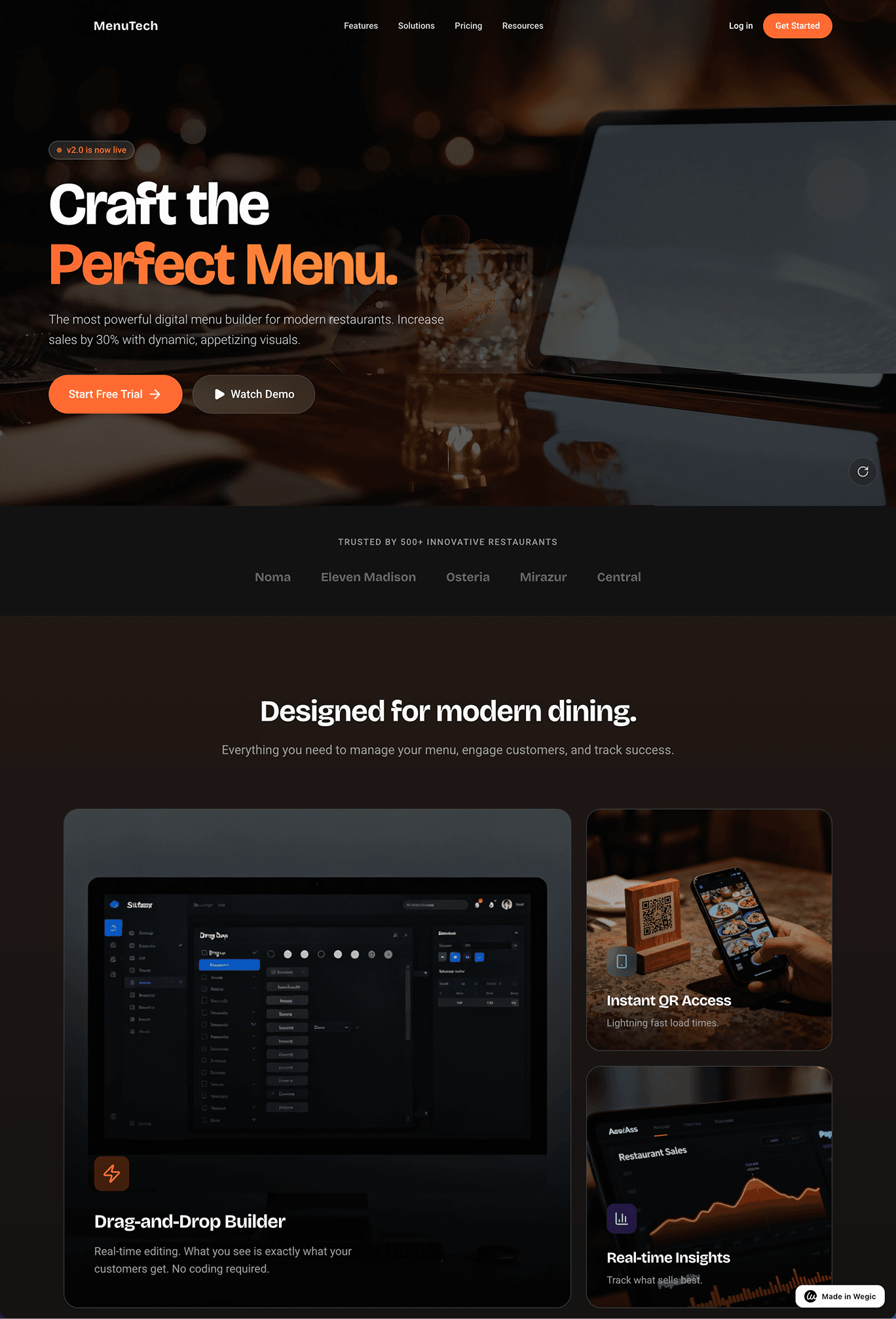 generate a website with tangerine color in Wegic